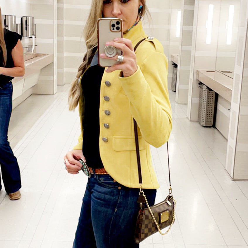 Yellow on sale military jacket