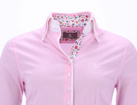 Light pink tiny check with contrasting cuff detail Fior Da Liso show shirt