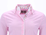 Light pink tiny check with contrasting cuff detail Fior Da Liso show shirt