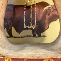 Gold howdy necklace