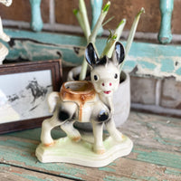 Vintage ceramic donkey planter