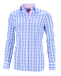 Light blue large check with contrasting cuff detail Fior Da Liso show shirt