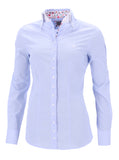 Solid blue with contrasting floral cuff detail Fior Da Liso show shirt