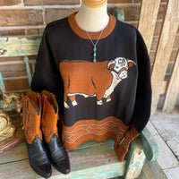 Oversized Hereford and boot stitch sweater