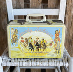 Vintage cowgirl metal lunchbox