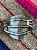 Vintage sterling silver Zuni Petit Point turquoise cuff bracelet