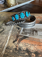 Vintage Navajo made sterling cuff bracelets