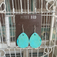 Navajo made turquoise slab earrings
