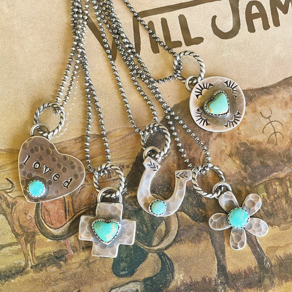 Handmade sterling and turquoise necklaces