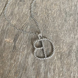 Custom sterling rope brand necklace