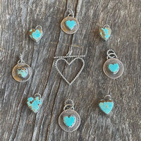 Assorted sterling heart pendants