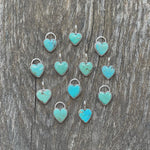 Handmade sterling Sleeping Beauty Turquoise heart pendants