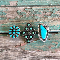 Vintage Navajo turquoise rings