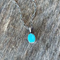 Sterling silver Sleeping Beauty turquoise necklace
