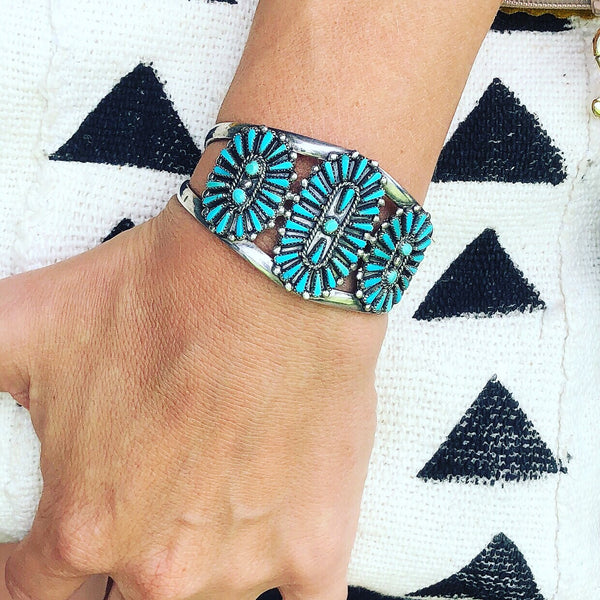 Native American turquoise cuff bracelet