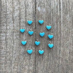 Tiny sleeping beauty turquoise hearts