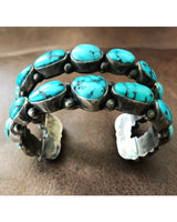 Very unique handmade Navajo turquoise cuff bracelet