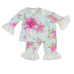 Floral infant pant set and headband