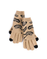 Leopard touchscreen gloves