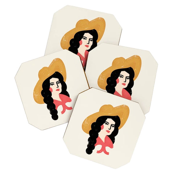 Cowgirl coaster set