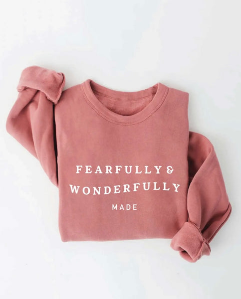 Mauve fearfully and wonderfully made sweatshirt