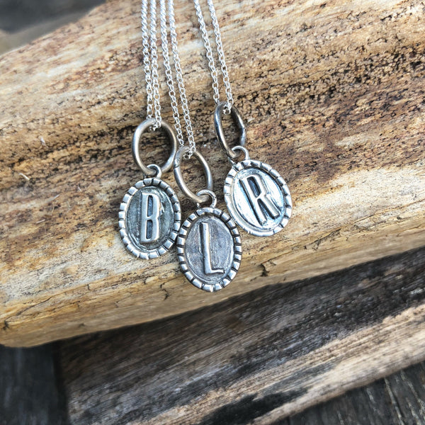 Sterling initial necklace