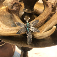 Sterling silver Navajo made dragonfly pin