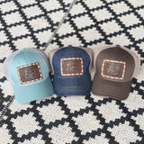 Custom leather patch brand or logo cap - Pricing for qty of 6 or less